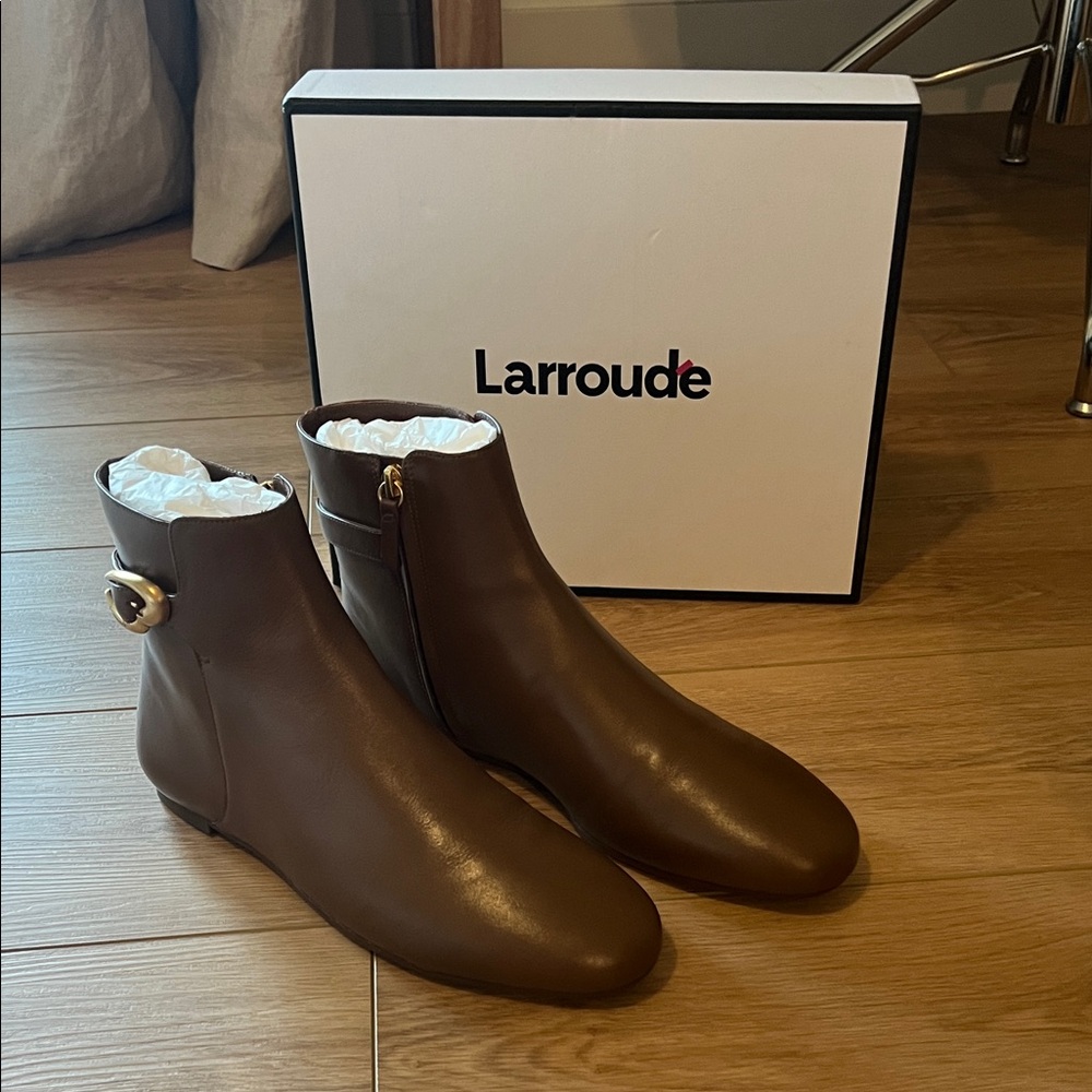 Larroudé Brown Mini Verona Boots